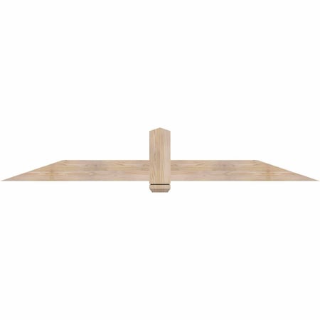 Ekena Millwork Eugene Smooth Timber Gable Bracket, Douglas Fir, 84"W x 14"H x 1 1/2"D x 5 1/2"F, 4/12 Pitch GBW084X14X0206EUG00SDF